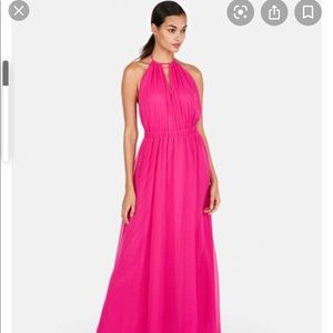 Express Pink halter Maxi Dress XS